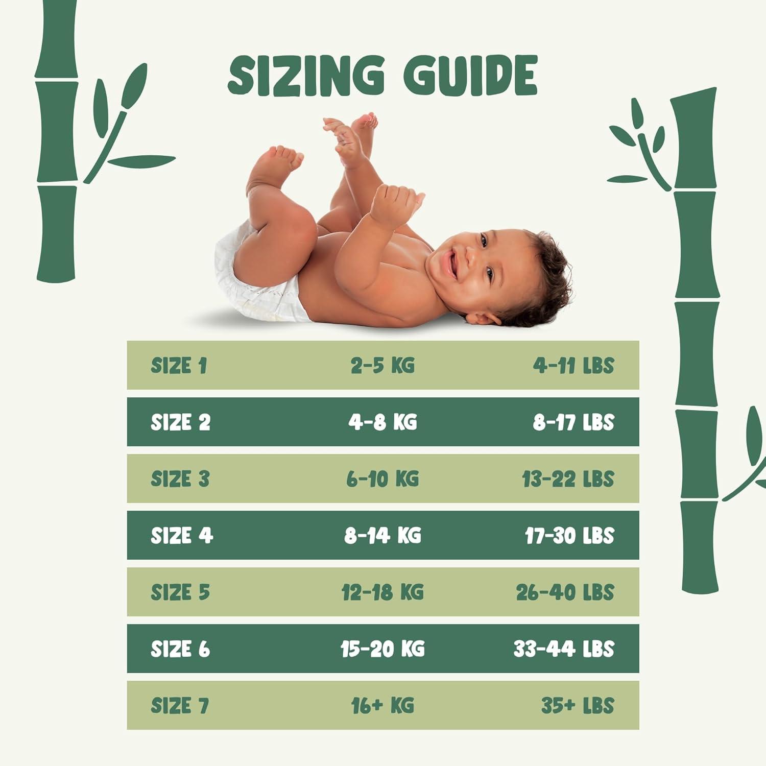 image:imageNaty Bamboo Viscose Baby Diapers Silky Soft Plant Based Dermatologically Tested for Sensitive Skin amp Super Absorbent Size 5 132 CountSize 1