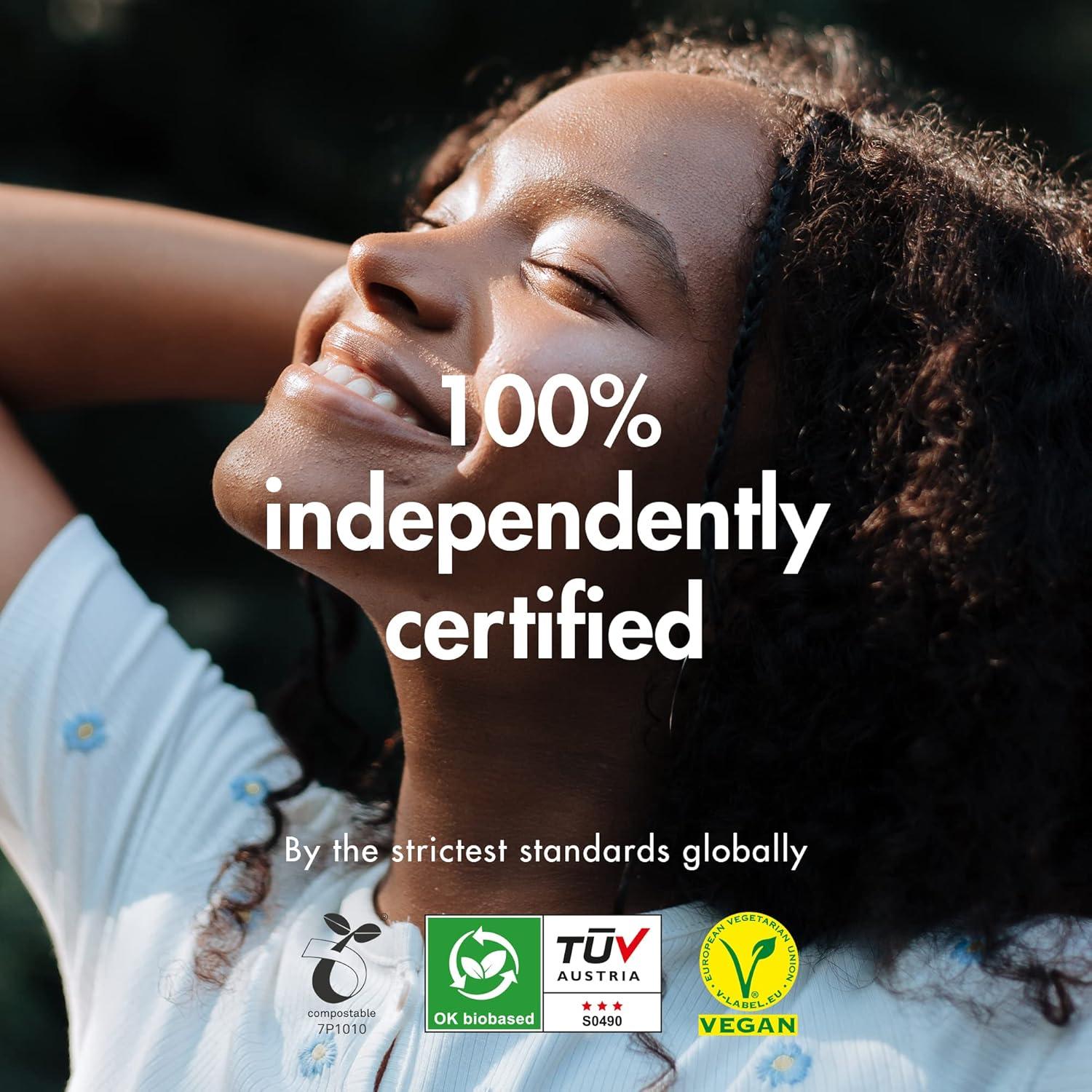 image:imageNaty Panty Liners Large 100 Certified Organic Cotton Top Sheet SkinSafe Unscented 0 Conventional Plastic Comfortable amp Breathable 28 LinersLarge 28 Count