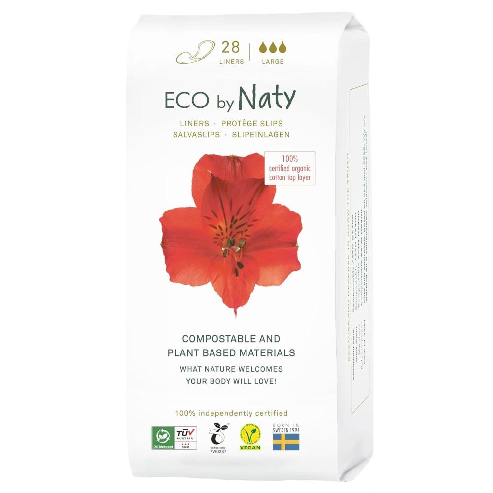 image:imageNaty Panty Liners Large  100 Certified Organic Cotton Top Sheet  SkinSafe  Unscented 0 Conventional Plastic  Comfortable amp Breathable  28 LinersLarge 28 Count