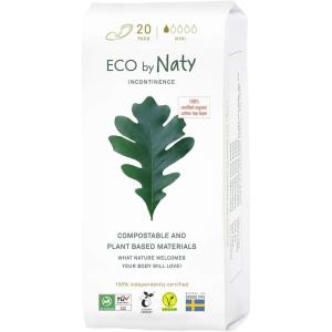 Naty Incontinence Pads Mini for Women – for Sensitive Bladder, Absorbent and Discreet Pads (20 Count)(Mini (20 Count))